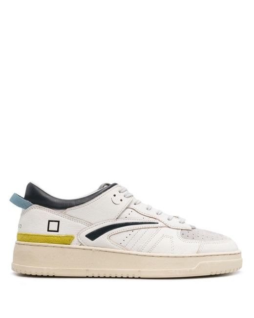 Date White Torneo Leather Sneakers for men