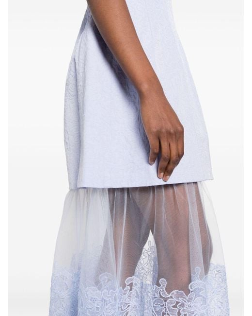 Robe mi-longue texturée Jonathan Simkhai en coloris White