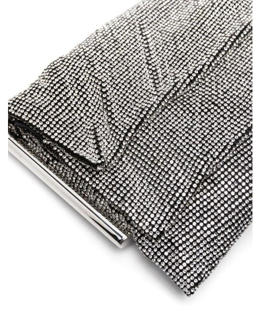 Benedetta Bruzziches Gray Crystal Embellished Tote Bag