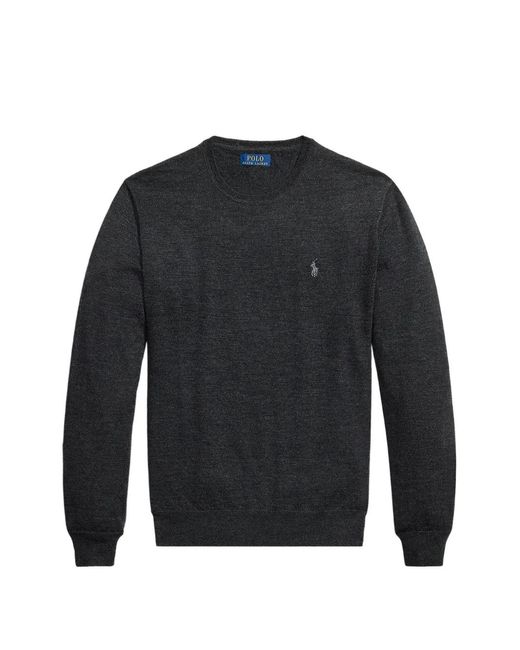 Polo Ralph Lauren Blue Washable Wool Crewneck Jumper for men