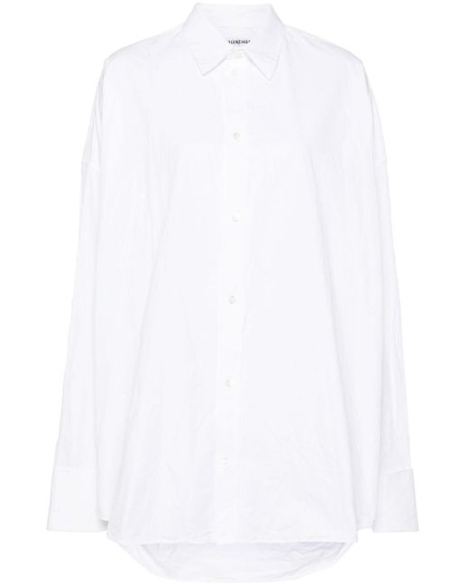Balenciaga White Hemd in Knitteroptik