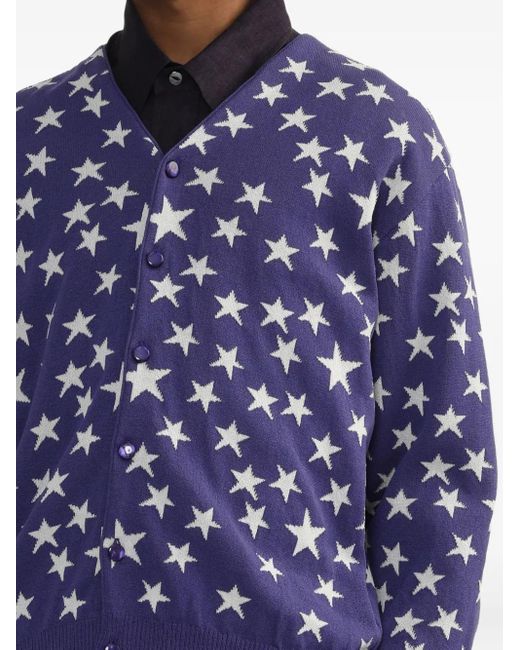 Needles Cardigan Mit Sternmuster in Blue für Herren