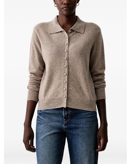 ViCOLO Blue Button-Up Collared Cardigan