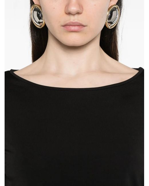 Marella Black Euro Round-Neck Top