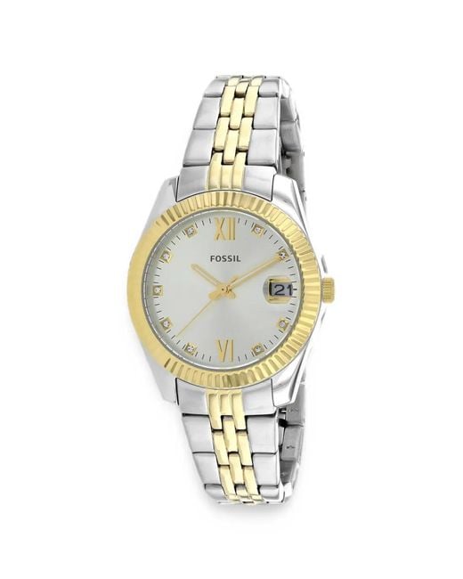 Fossil Metallic Scarlette Fluted Bezel 32Mm Watch