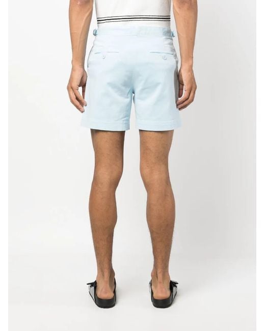 Orlebar Brown Blue Mid-Rise Cotton Shorts for men