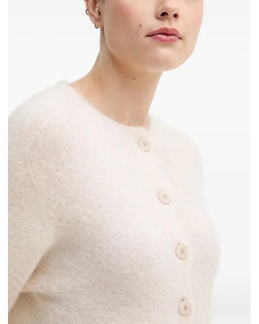 Cardigan Con Bottoni di Sandro Ferrone in White