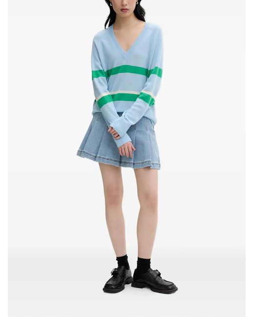 From Future Blue Striped Sweater