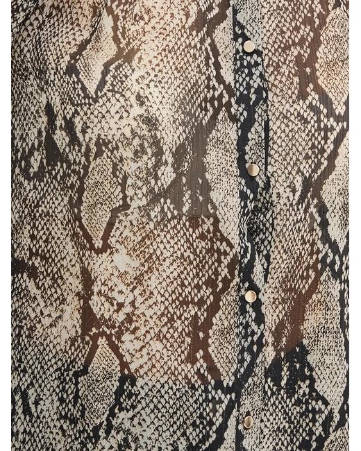 Morgan Gray Cipyth Snake-Print Shirt