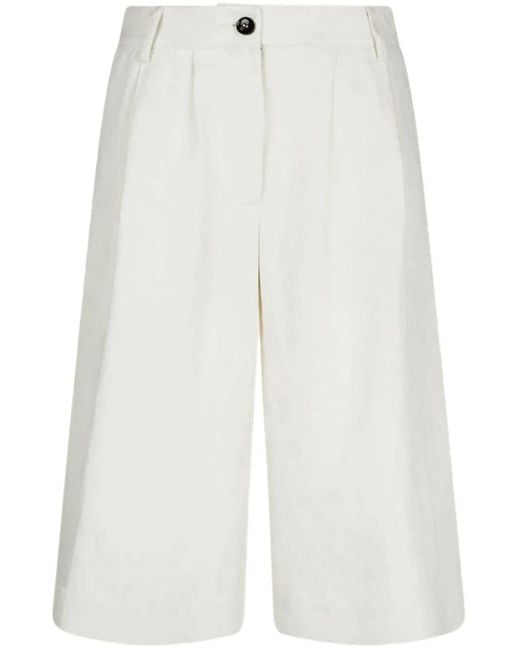 Ballantyne White Silk-Blend Shorts