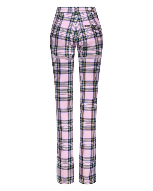 Area Blue Checked Trousers