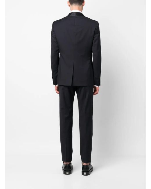 Tagliatore Black Virgin Wool Tuxedo Suit for men