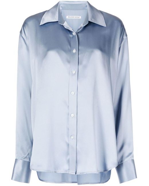 Alexander Wang Blue Layered Shirt Clothing