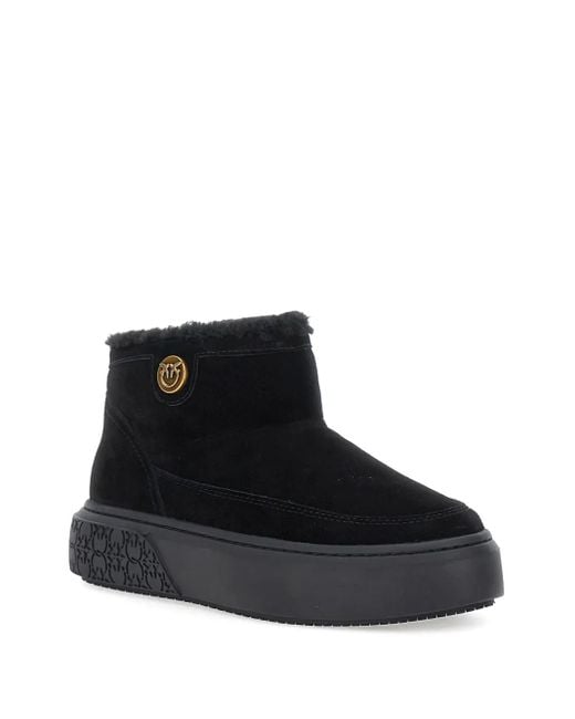 Pinko Black Boots With Shearling Lining