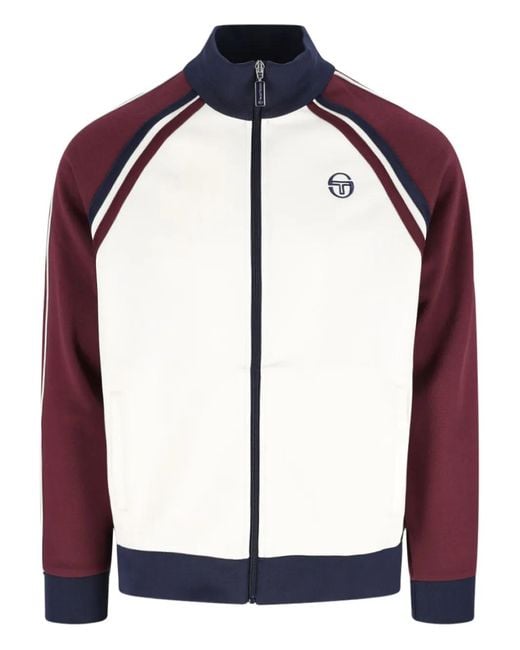 Sergio Tacchini Blue Striped Zip Sweatshirt for men