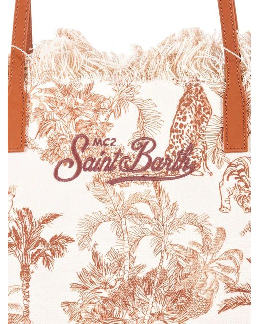 Mc2 Saint Barth Natural City Graphic-Print Tote Bag
