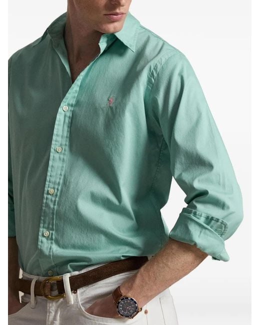Polo Ralph Lauren Blue Long Sleeves Sport Shirt for men