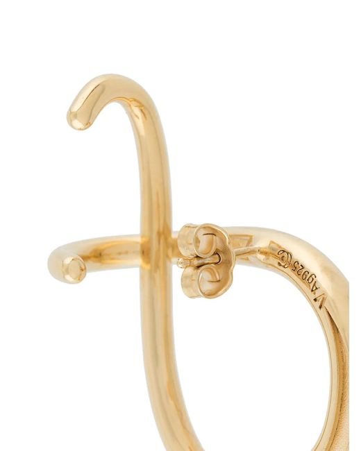 Charlotte Chesnais White Criss Cross Earring