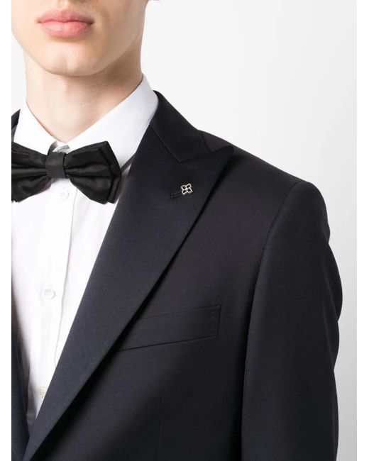 Tagliatore Blue Single-Breasted Dinner Suit for men