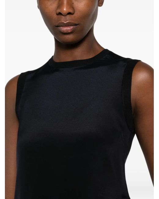 Max Mara Black Ginseng Sleeveless Top