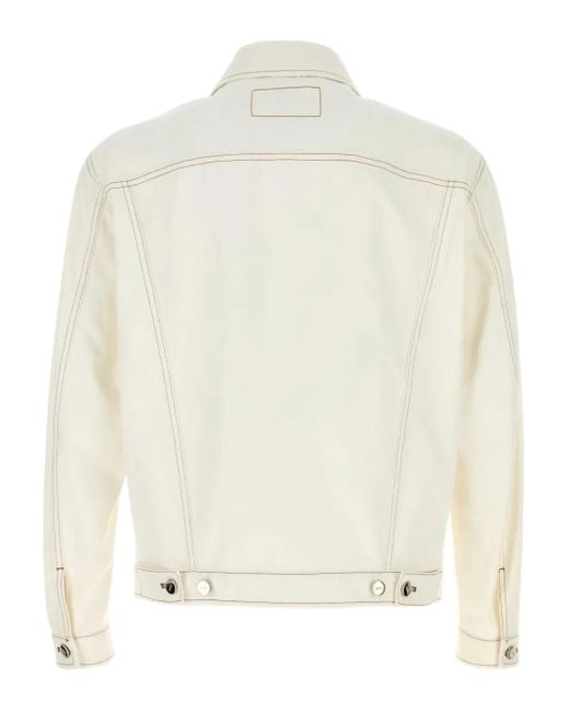 Fendi White Oversized Denim Jacket for men