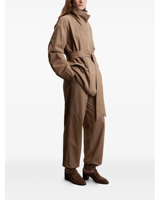12 STOREEZ Brown Drawstring Track Pants