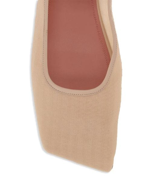AMINA MUADDI Pink Ane Crystal-embellished Ballerina Shoes