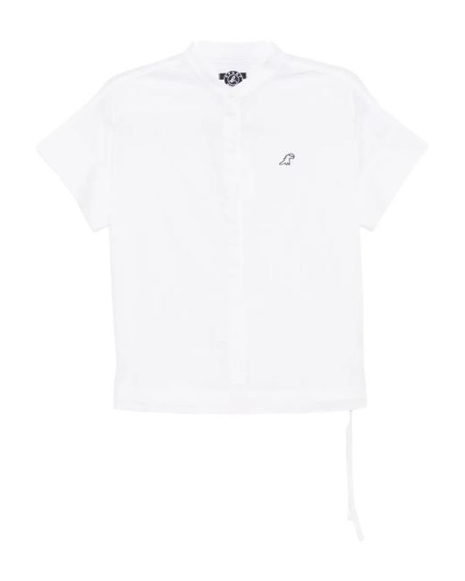 SPORT b. by agnès b. White Dino-Embroidered Top