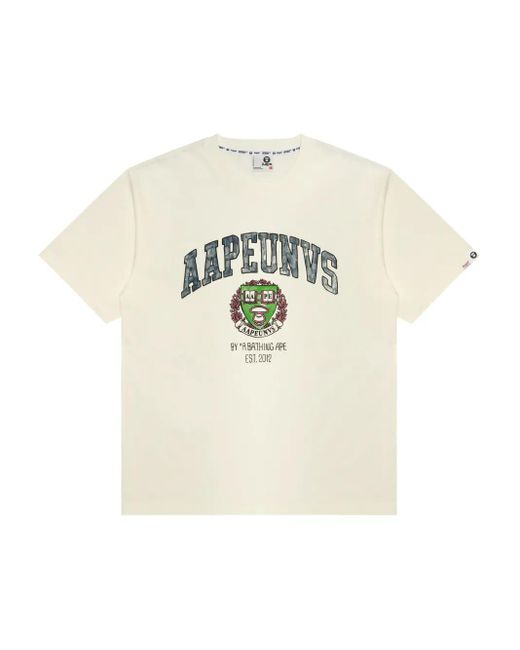 Aape By A Bathing Ape White Cotton T-Shirt for men