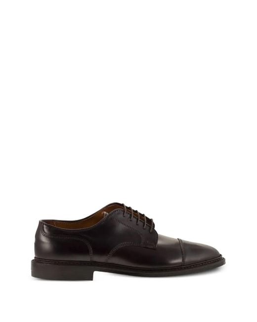 Alden Brown Cap-Toe Leather Derby Shoes for men