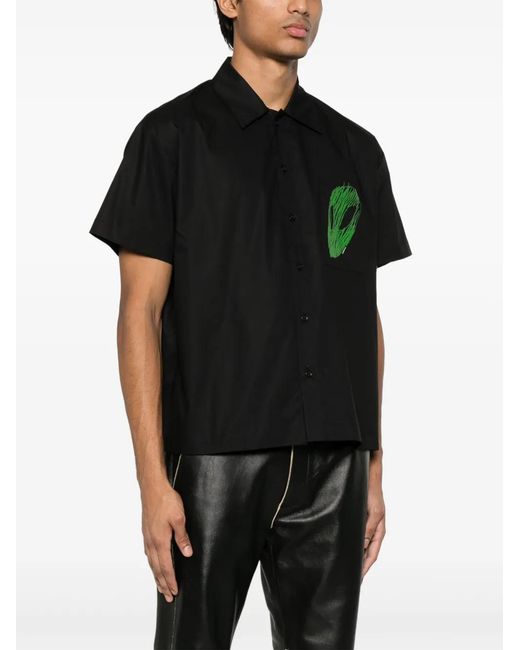 Coperni Black Alien Head Shirt for men