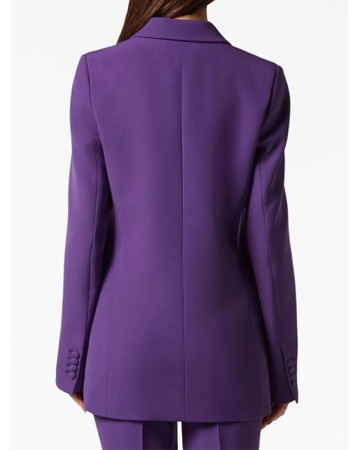 Philipp Plein Purple Cady Double-Breast Blazer
