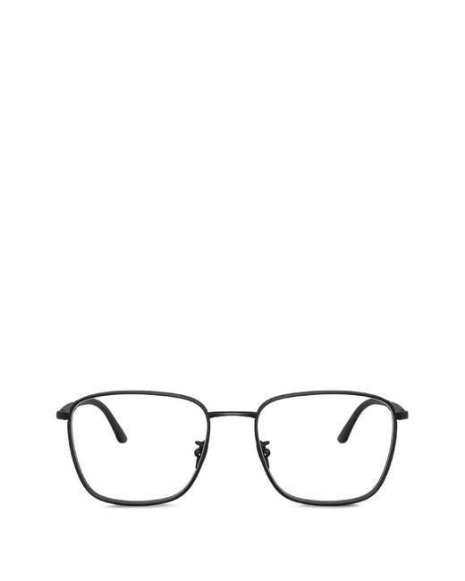 Giorgio Armani Black Square-Frame Glasses for men