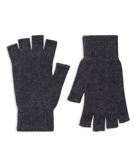 Pringle of Scotland Black Fingerless Cashmere Gloves