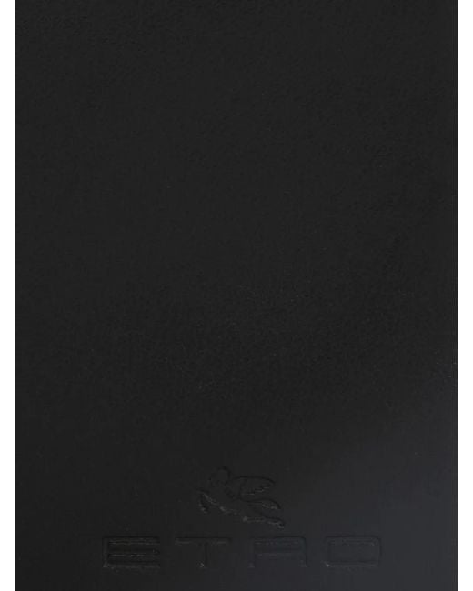 Etro Black Arnica Bifold Card Holder for men