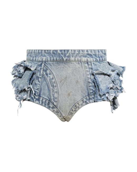 Short À Volants Natasha Zinko en coloris Blue