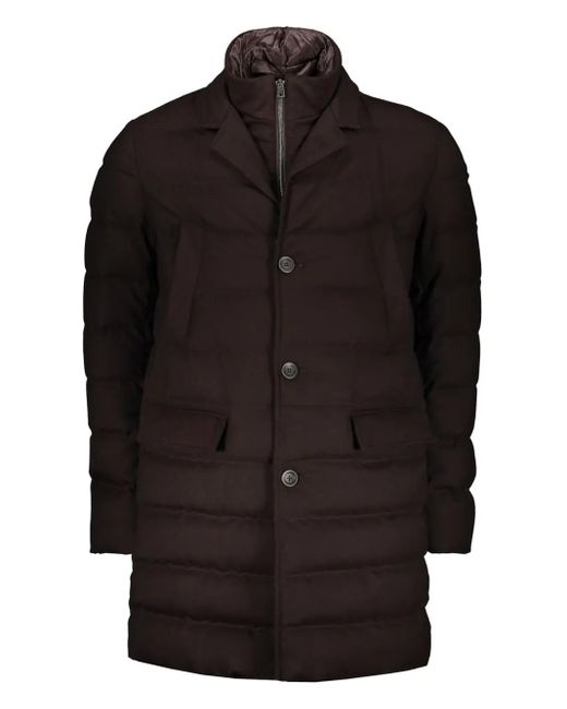 メンズ Herno デタッチャブルカラー コート Black