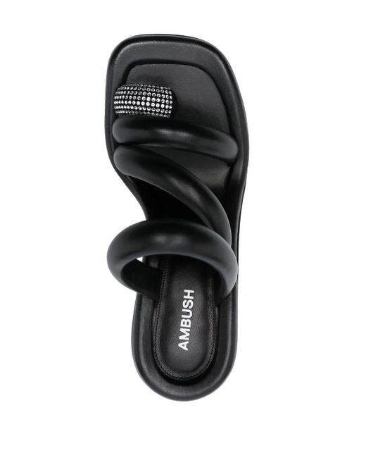 Ambush Sandalen Verfraaid Met Kristallen in het Black