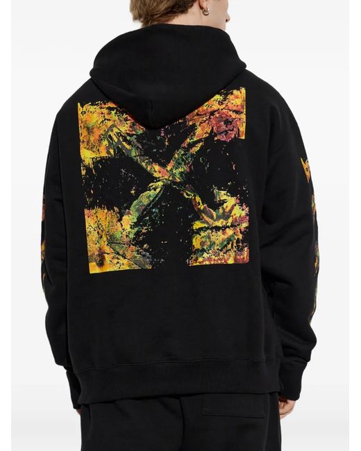 Off-White c/o Virgil Abloh Black Arrows-Print Drawstring Hoodie for men
