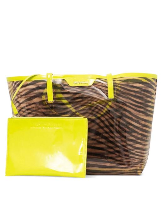 Just Cavalli Yellow Schultertasche Mit Print