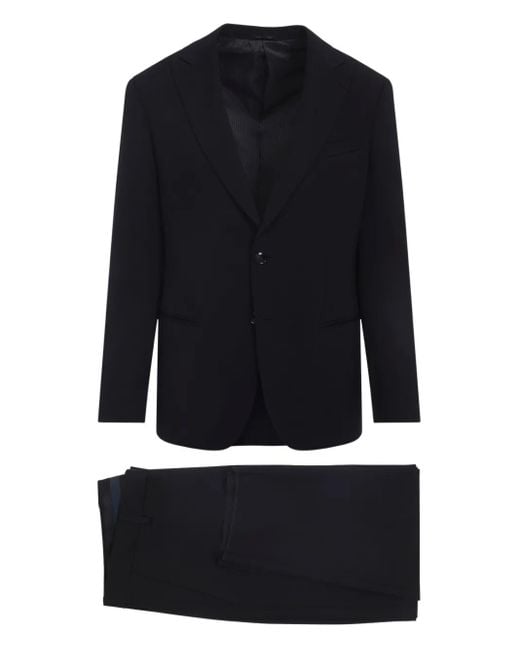 Giorgio Armani Blue Buttoned Wool Suit for men