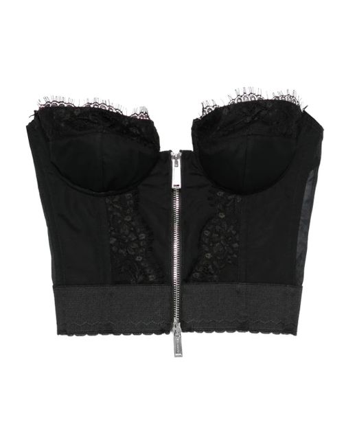 DSquared² Black Lace Corset