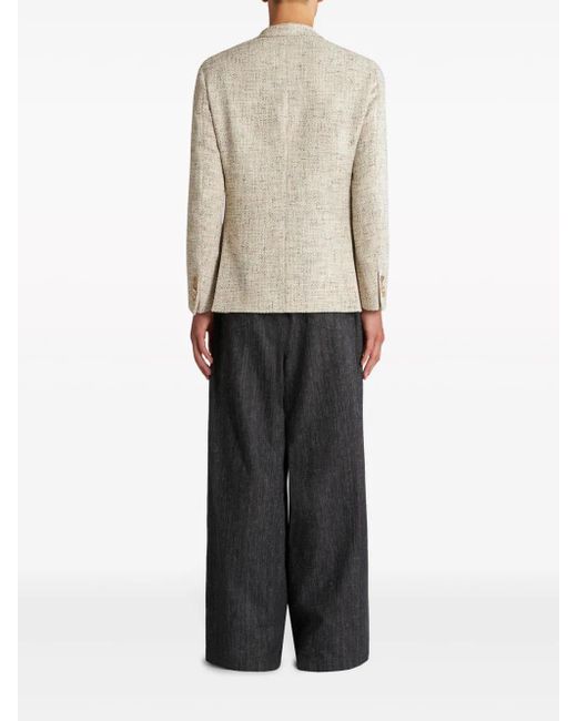 Etro Natural Single-Breasted Bouclé Blazer for men
