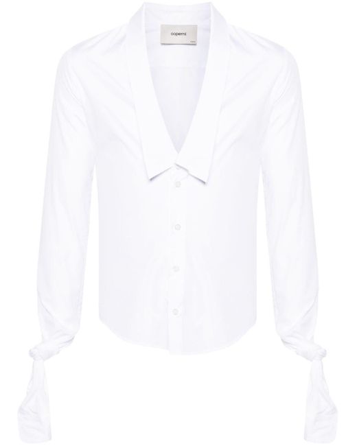 Coperni Katoenen Shirt Met Extra Lange Mouwen in het White