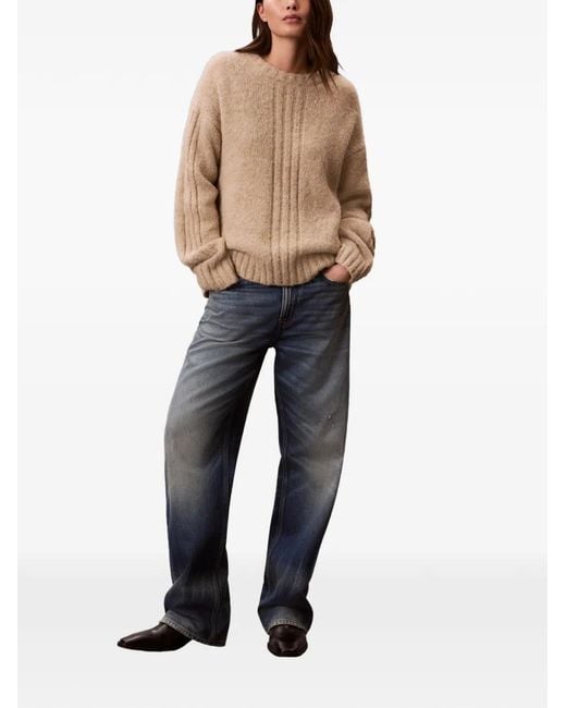 Calvin Klein Natural Brushed-Effect Jumper