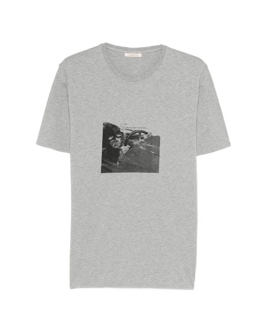 Sartoria Tramarossa Gray Justin Graphic T-Shirt for men