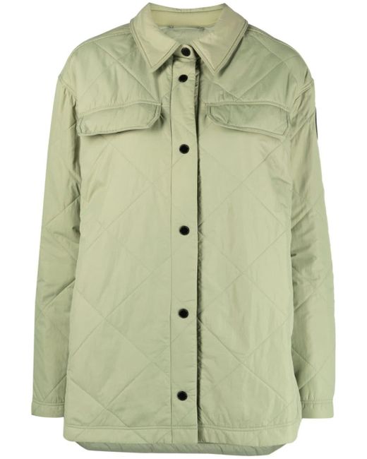Canada Goose Green Albany Quilted Shirt Jacket