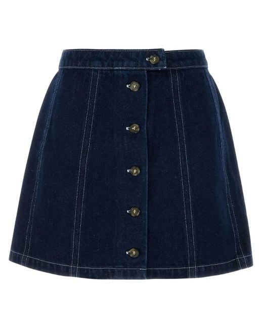 A.P.C. Pipa デニムスカート Blue