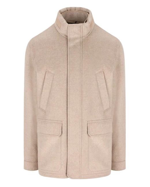 メンズ Zegna ハイネック カシミアジャケット Natural
