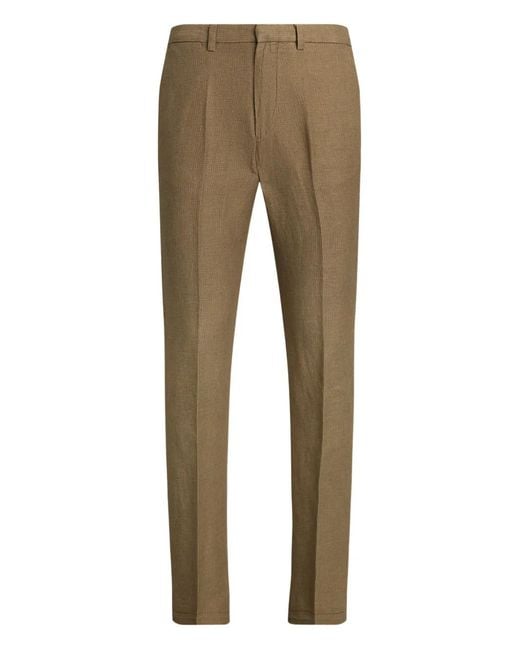 Polo Ralph Lauren Natural Slim-Cut Houndstooth Trousers for men